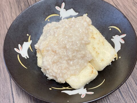 揚げない揚げ出し豆腐の塩麹レモンそぼろあんかけ